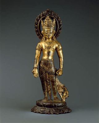  O Bodhisattva Avalokiteshvara - Um Retrato de Compaixão em Ouro e Lápis Lazuli!