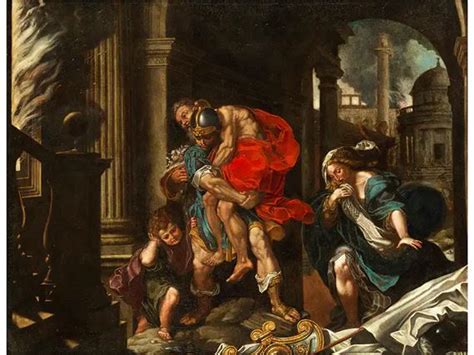 AENEAS FLEEING TROY! A Powerful Baroque Narrative in Motion and Emotional Turmoil